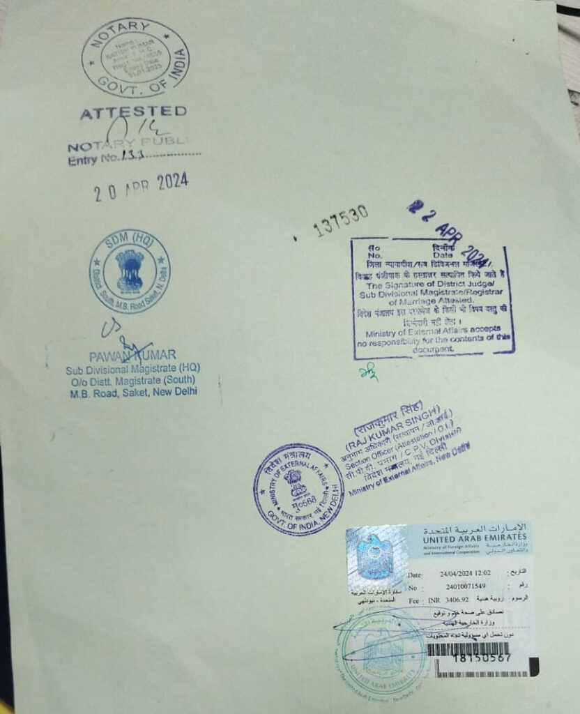 Apostille Services Delhi